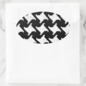 Sticker Ovale Pepita noir et blanc (Sac)