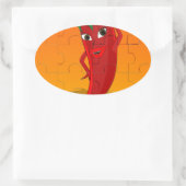 Sticker Ovale Pepper Rouge Diva Puzzle (Sac)