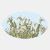 Sticker Ovale Perce-neige (Devant)