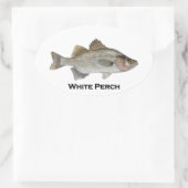 Sticker Ovale Perche blanche (Sac)