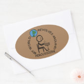 Sticker Ovale Percussion - Le monde tourne autour d'un autocolla (Enveloppe)