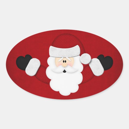 Sticker Ovale père Noël (Devant)