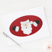 Sticker Ovale père Noël (Enveloppe)