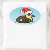 Sticker Ovale Père Noël Duckling (Sac)