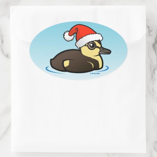 Sticker Ovale Père Noël Duckling (Sac)