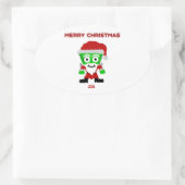 Sticker ovale père Noël FrankenCheese (Sac)