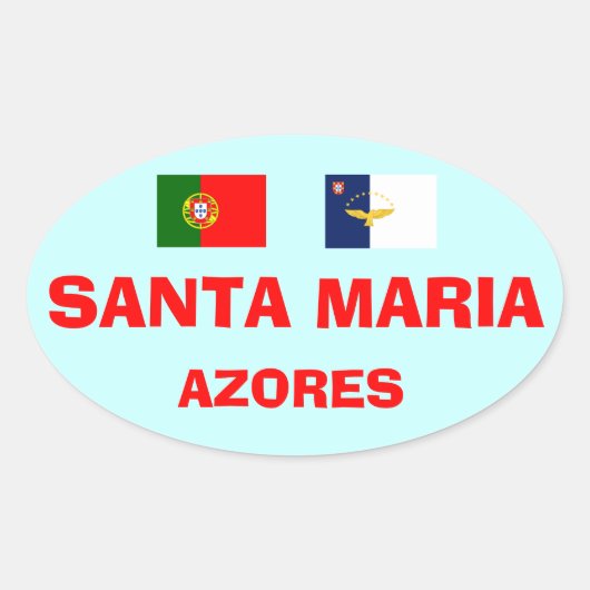 Sticker Ovale Père Noël Maria* Euro Style Açores Oval (Devant)