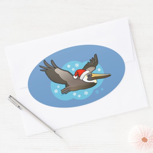 Sticker Ovale Père Noël Peli (Enveloppe)