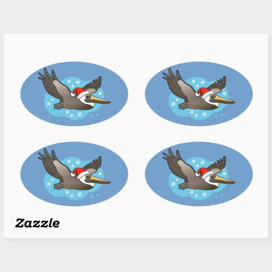 Sticker Ovale Père Noël Peli (Feuille)