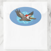 Sticker Ovale Père Noël Peli (Sac)