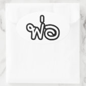 Sticker Ovale Père thaï - พ่ อ / Phaw - Script en langue thaïe (Sac)