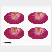 Sticker Ovale Perfection pétale : À damiers Rose Art Motif pétal (Feuille)