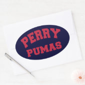 Sticker Ovale Perry Pumas (Enveloppe)