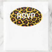 Sticker Ovale Personnalisable Pop Leopard (Sac)