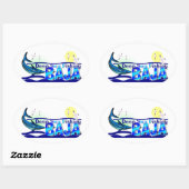 Sticker Ovale Personnaliser (Feuille)