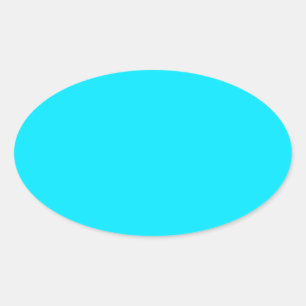 Sticker Ovale Personnaliser cette couleur bleu ciel cyan