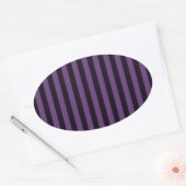 Sticker Ovale Personnaliser des rayures verticales violettes ! (Enveloppe)