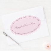 Sticker Ovale Personnaliser la beauté élégante rose oval (Enveloppe)