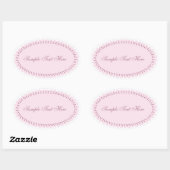 Sticker Ovale Personnaliser la beauté élégante rose oval (Feuille)