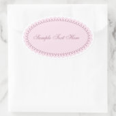 Sticker Ovale Personnaliser la beauté élégante rose oval (Sac)