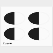 Sticker Ovale Personnaliser moyenne noire et blanche (Feuille)