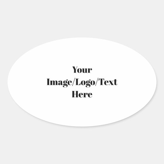 Sticker Ovale Personnalisez ou Customisez les Modèles vierges (Devant)
