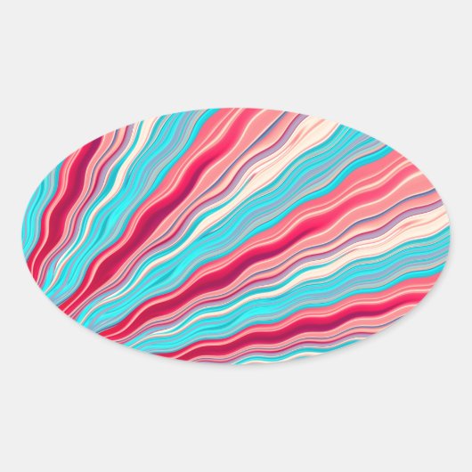 Sticker Ovale Perspective vague (Devant)