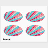 Sticker Ovale Perspective vague (Feuille)