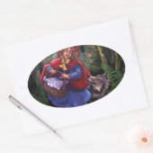 Sticker Ovale Petit Chaperon Rouge (Enveloppe)