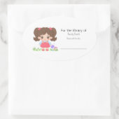 Sticker Ovale Petite petite fille - Pour la bibliothèque de (Sac)