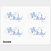 Sticker Ovale Petite soeur (Feuille)