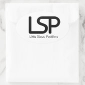 Sticker Ovale Petits pagayeurs sioux (Sac)