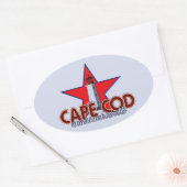 Sticker Ovale Phare de Cape Cod (Enveloppe)