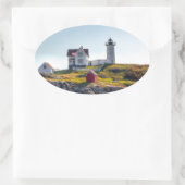 Sticker Ovale Phare de Nubble (Sac)