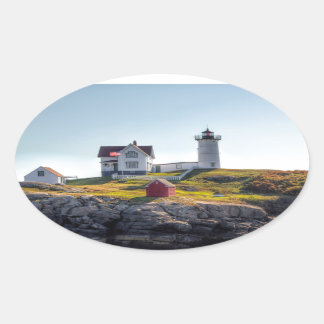 Sticker Ovale Phare de Nubble