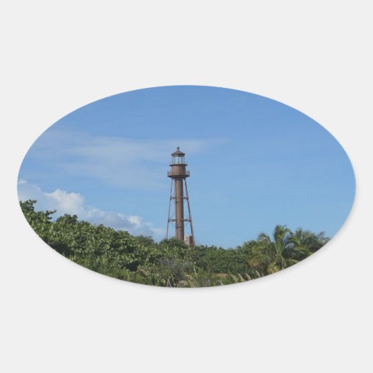 Sticker Ovale Phare de Sanibel (Devant)