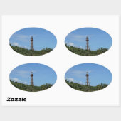 Sticker Ovale Phare de Sanibel (Feuille)
