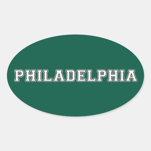 Sticker Ovale Philadelphie Pennsylvanie (Devant)