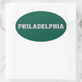 Sticker Ovale Philadelphie Pennsylvanie (Sac)