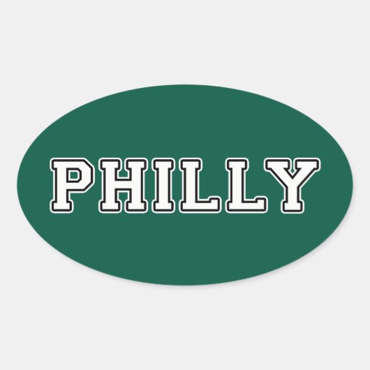 Sticker Ovale Philadelphie Pennsylvanie (Devant)