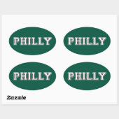 Sticker Ovale Philadelphie Pennsylvanie (Feuille)