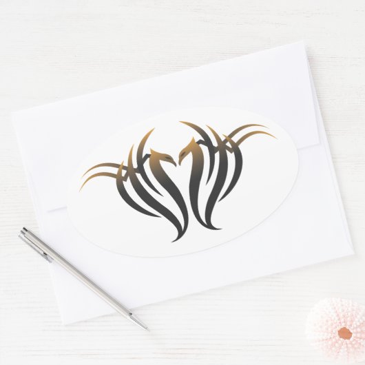Sticker Ovale Phoenix (Enveloppe)