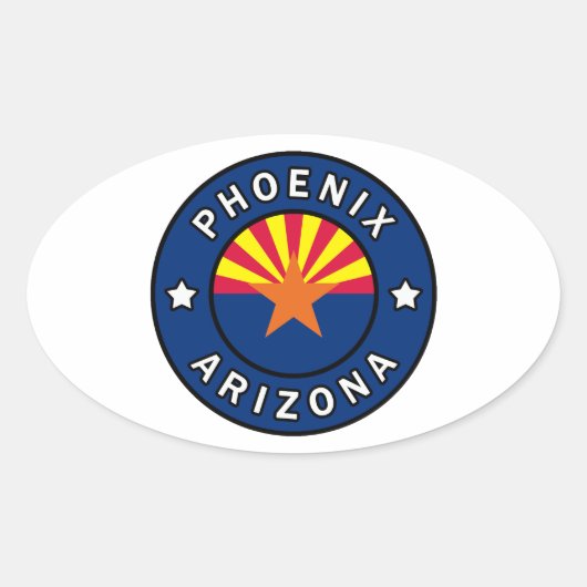 Sticker Ovale Phoenix Arizona (Devant)