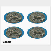Sticker Ovale Phoque Megiddo (Feuille)
