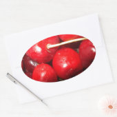 Sticker Ovale Photo de Cherries (Enveloppe)