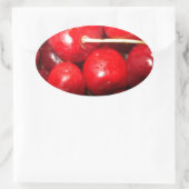 Sticker Ovale Photo de Cherries (Sac)