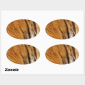 Sticker Ovale Photo Tiger Stripes Big Cat Wildlife (Feuille)