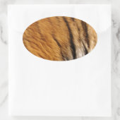 Sticker Ovale Photo Tiger Stripes Big Cat Wildlife (Sac)