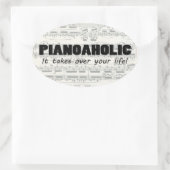 Sticker ovale Pianoaholic Life (Sac)