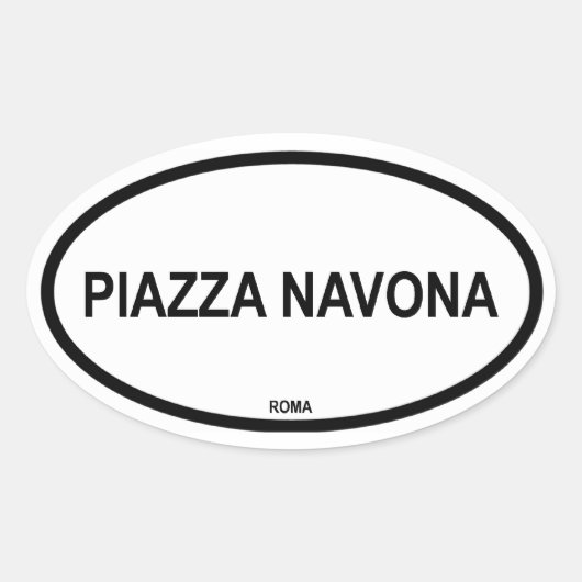 STICKER OVALE PIAZZA NAVONA (Devant)